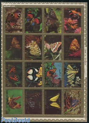 Moths & butterflies 16v minisheet