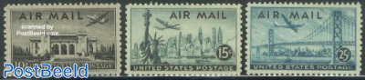 Airmail definitives 3v