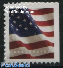 Definitive, Flag 1v s-a (BCA, microtext USPS bottom right, year grey, left or right imperforated, fr