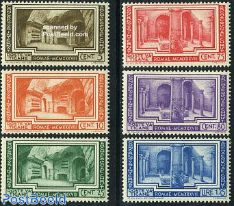 Vatican post stamps 1933, Sc A8, A9, Set of 5, MLH, A8-#30 used