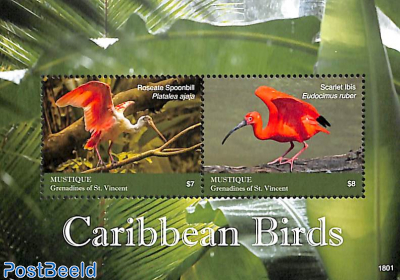Mustique, Caribbean birds 2v m/s