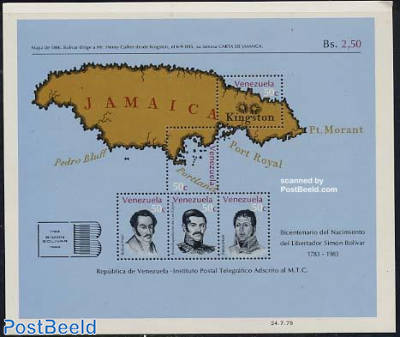 Jamaica map s/s