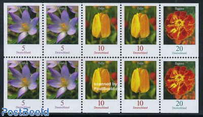 Flowers m/s (with 10 stamps)