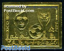 World Cup Football 1v, gold imperforated