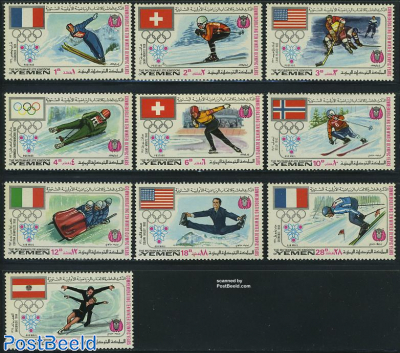 Olympic Winter Games, flags 10v