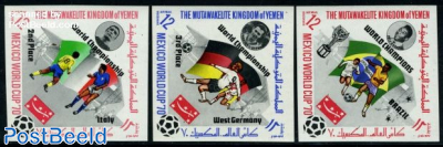World Cup Football winners 3v imperforated