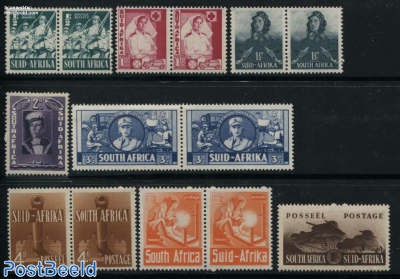 Definitives 14v (8 pairs + 2v)