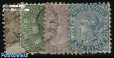 Definitives, Queen Victoria 4v