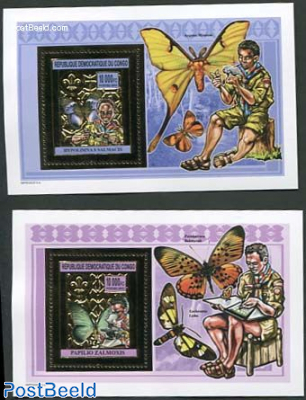Scouting, Butterflies 2 s/s, gold