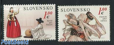 Joint issue South Korea, costumes 2v