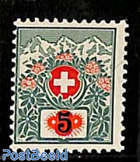 Postage due overprint 1v