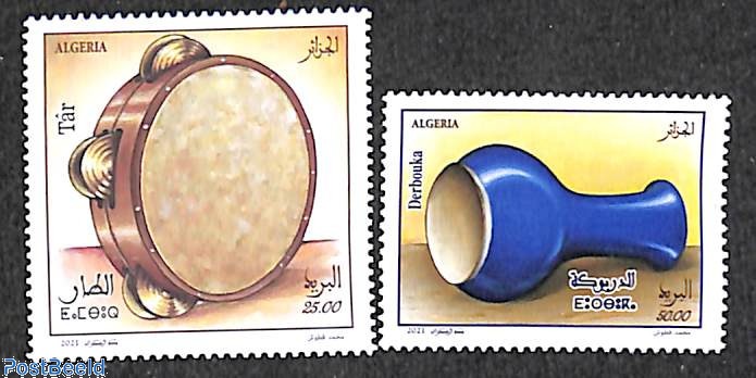 Stamp 2021, Algeria Music instruments 2v, 2021 - Collecting Stamps ...