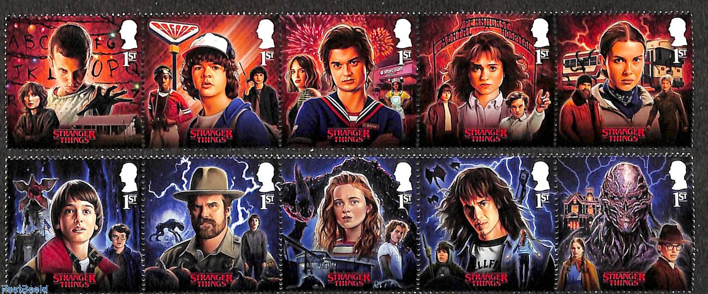 Stamp 2026, Great Britain Stranger things 10v (2x [::::]), 2026 ...