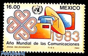 Stamp 1983, Mexico World communication year 1v, 1983 - Collecting