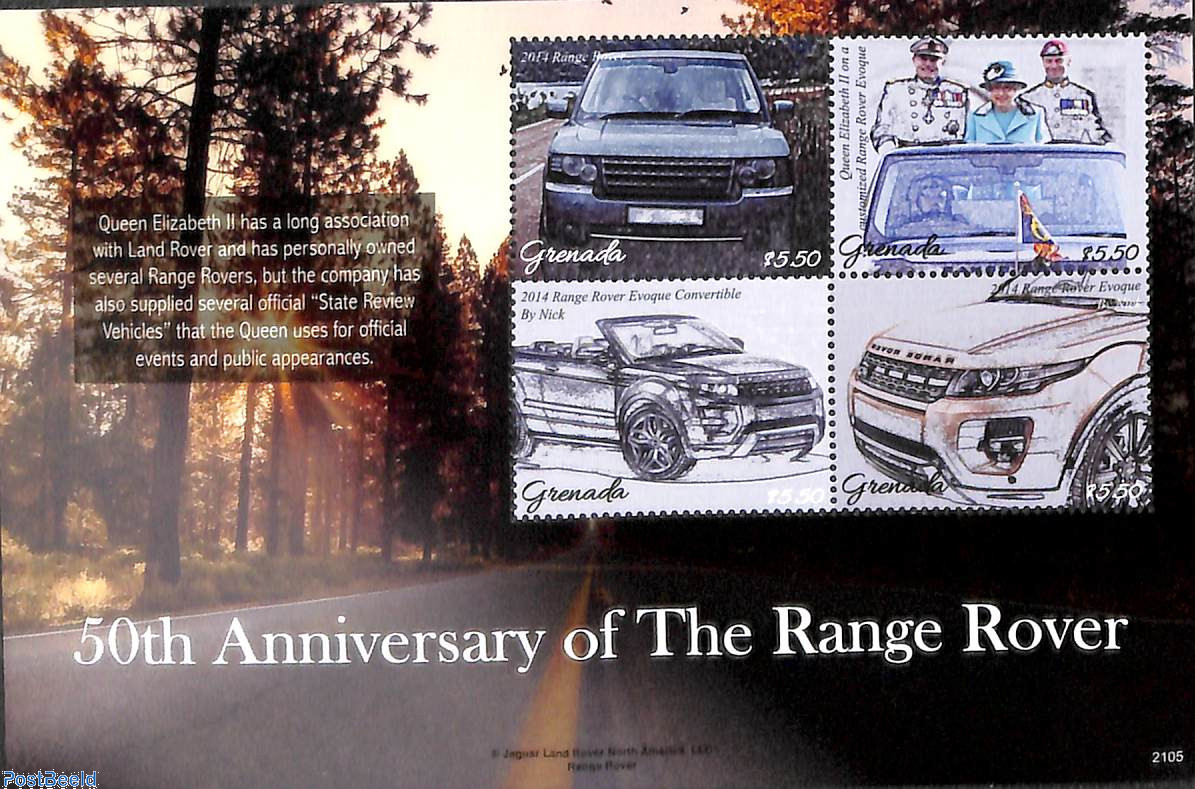Stamp 2021, Grenada 50 years Range Rover 4v m/s, 2021 - Collecting ...