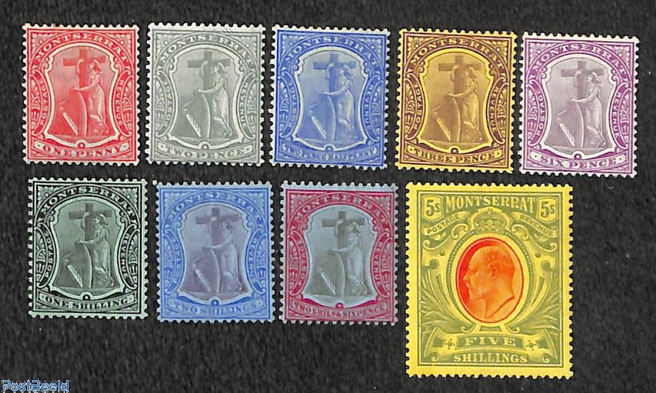 Stamp 1908, Montserrat Definitives, King Edward VII, WM CA-Multiple ...