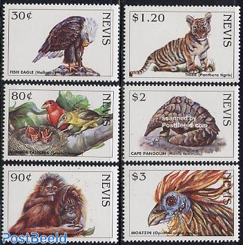 Stamp 1998, Nevis Rare animals 6v, 1998 - Collecting Stamps -   - The free online stampcatalogue with over   stamps listed.