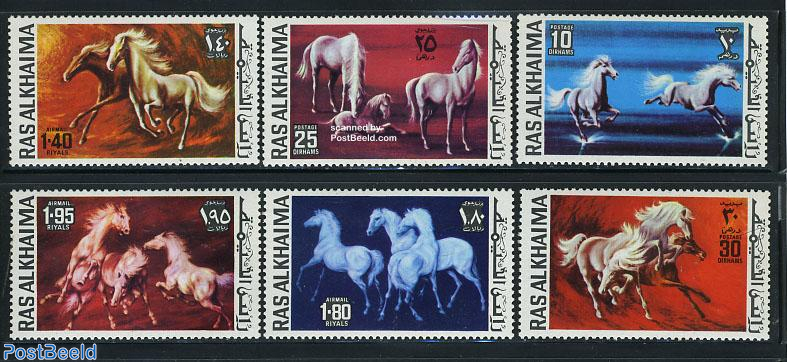 Stamp 1972 Ras al Khaimah Horses 6v 1972 Collecting Stamps