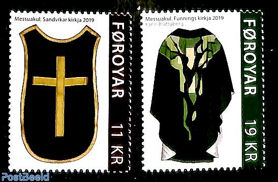 Stamp 2019 Faroe Islands Liturgical robes 2v 2019 Collecting