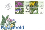 Automat stamps, flowers 4v